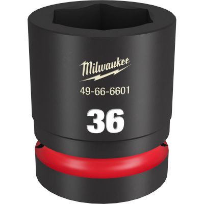 MLW49-66-6601 image(0) - Milwaukee Tool SHOCKWAVE Impact Duty  1"Drive 36MM Standard 6 Point Socket