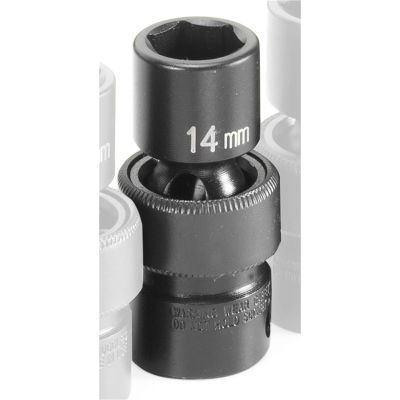 GRE1014UM image(0) - Grey Pneumatic SOC 14MM 3/8D IMP UNIV 6PT BLK