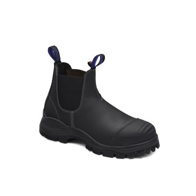 BLU990-100 image(0) - Steel Toe Slip-On Elastic Side Boots w/ Kick Guard, Black, AU size 10, US size 11