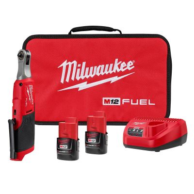 MLW2566-22 image(0) - Milwaukee Tool M12 FUEL 1/4" Hi-Speed Ratchet Kit