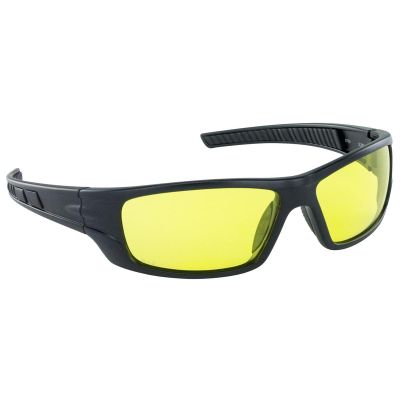 SAS5510-03 image(0) - SAS Safety VX9 Safety Glasses w/ BLACK FRAME / YELLOW LENS (POLYBAG)