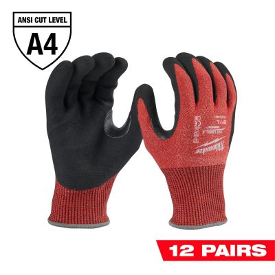 MLW48-22-8947B image(0) - Milwaukee Tool 12 Pair Cut Level 4 Nitrile Dipped Gloves - L