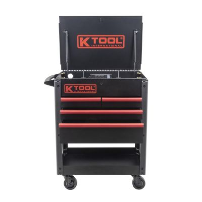 KTI75118 image(0) - K Tool International 35" Premium 4 Drawer 500 lb. Service Cart (Matte Black)