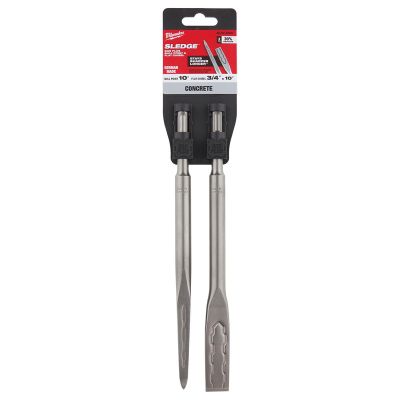 MLW48-62-6080 image(0) - Milwaukee Tool SDS PLUS SLEDGE Bull Point & Flat Chisel 2 Pack