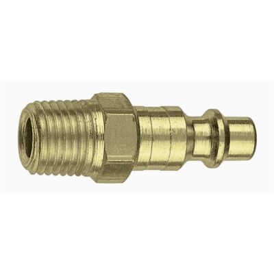 AMFCP21B-10 image(0) - Amflo 1/4" Coupler Plug with 1/4" Male thread I/M Industrial Brass- Pack of 10