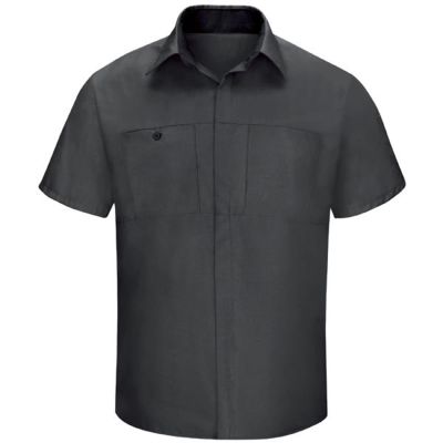 VFISY32CB-RG-5XL image(0) - Workwear Outfitters Men's Long Sleeve Perform Plus Shop Shirt w/ Oilblok Tech Charcoal/Black, 5XL
