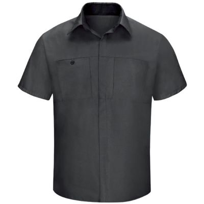 VFISY42CB-SS-S image(0) - Workwear Outfitters Men's Short Sleeve Perform Plus Shop Shirt w/ Oilblok Tech Charcoal/Black, Small