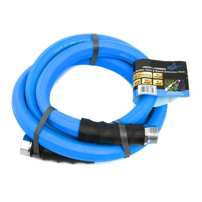 BLBBSONE06 image(0) - BluBird BluSeal 1" x 6' Hot and Cold Water Lead-in Garden Hose with 3/4" GHT Fitting, 100% Rubber - 1 Feet