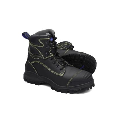 BLU994-060 image(0) - Blundstone Steel Toe Lace Up, Water Resistant, Bump Cap, Metarsal Guard, Puncture Resistant, Black, AU size 6, US size 7