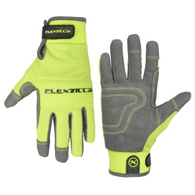 LEGGH202L image(0) - Legacy Manufacturing Flexzilla® Garden General Purpose Gloves, Synthetic Leather, Gray/ZillaGreen™, For Women, L