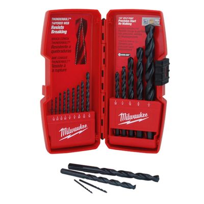 MLW48-89-2803 image(0) - Milwaukee Tool 15-PC THUNDERBOLT BLACK OXIDE DRILL BIT SET