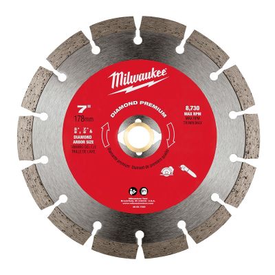 MLW49-93-7020 image(0) - Milwaukee Tool 7" Diamond Premium Segmented