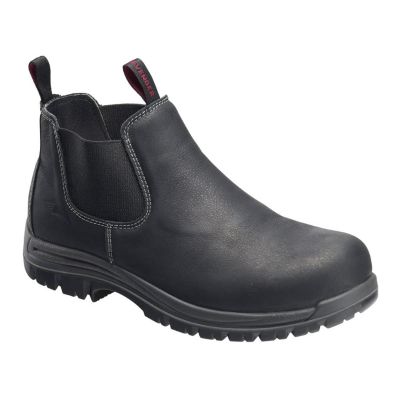 FSIA7111-12W image(0) - Avenger Work Boots Foreman Romeo Series - Men's Mid Top Slip-On Boots - Composite Toe - IC|EH|SR|PR - Black/Black - Size: 12W