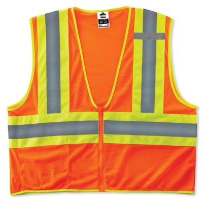 ERG21303 image(0) - Ergodyne 8229Z S/M Orange Type R Class 2 Two-Tone Vest
