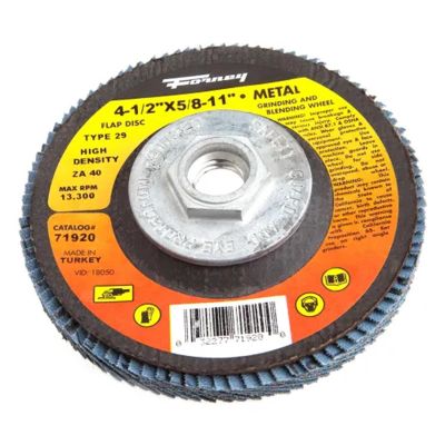 FOR71920-5 image(0) - Forney Industries Flap Disc, High Density, Type 29, 4-1/2 in x 5/8 in-11, ZA40 5 PK