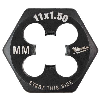 MLW49-57-5356 image(0) - Milwaukee Tool M11-1.50 mm 1-Inch Hex Threading Die