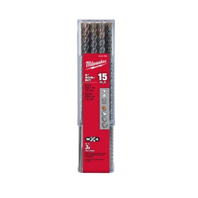 MLW48-20-7931 image(0) - Milwaukee Tool SDS-PLUS 4CT MX4 1/4" X 4" X 6" (15-Pack)