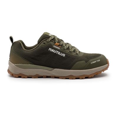 FSIN5301-7.5EE image(0) - Nautilus Safety Footwear Nautilus Safety Footwear - TRILLIUM - Men's Low Top Shoe - CT|EH|SF|SR - Olive - Size: 7.5 - 2E - (Extra Wide)