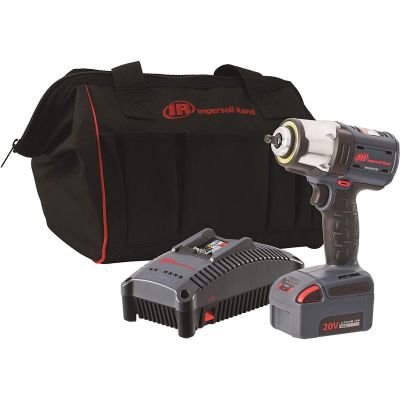 IRTW5133-K12 image(0) - Ingersoll Rand 20V Mid-torque 3/8" Cordless Impact Wrench Kit, 550 ft-lbs Nut-busting Torque, 1 Battery and Charger