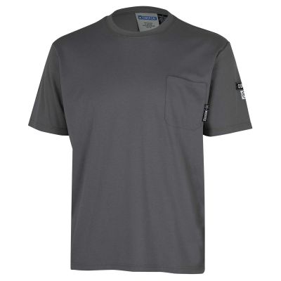 OBRZFI104-L image(0) - OBERON T-Shirt -100% FR/Arc-Rated 7 oz Cotton Interlock - Short Sleeves - Grey - Size: L