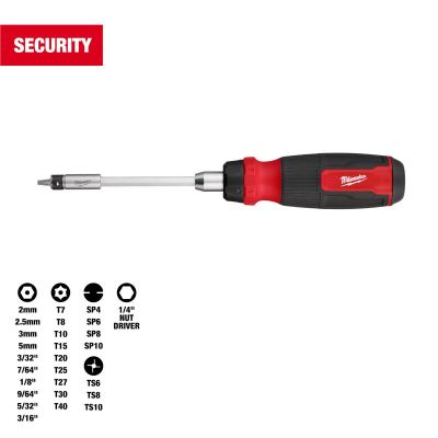 MLW48-22-2912 image(0) - Milwaukee Tool 27-in-1 Ratcheting Security Multi-Bit Screwdriver