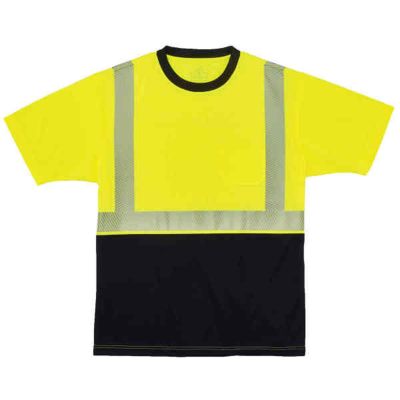 ERG22539 image(0) - Ergodyne 8280BK 5XL Lime Type R Class 2 Black T-Shirt