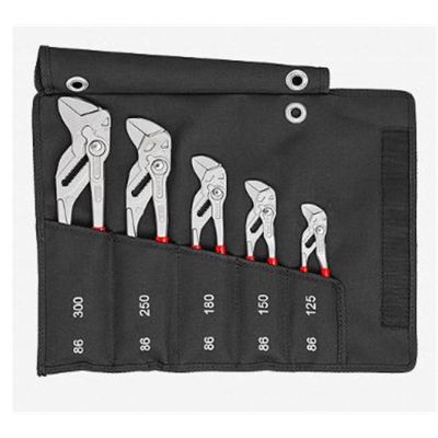 KNP001955S4 image(0) - 5 Pc. Pliers Wrench Set in a Tool Roll