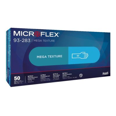 MFX93283100 image(0) - Microflex 93-283 MEGA TXT GLOVES BLUE XL (9.5-10)