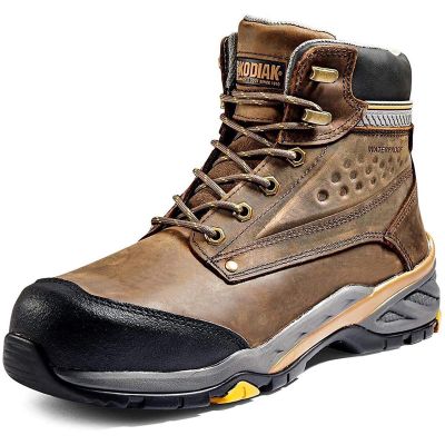 VFIK4NKAD9M image(0) - Workwear Outfitters Kodiak Crusade Comp. Toe Waterproof Brown Boot, Size 9M