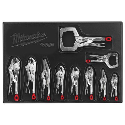 MLW48-22-3690 image(0) - 10-PC TORQUE LOCK CURVED JAW PLIERS KIT