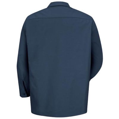 VFISP14NV-RG-L image(0) - Workwear Outfitters Men's Long Sleeve Indust. Work Shirt Navy, Large