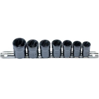 LTILT-4800 image(0) - Milton Industries LTI Tool By MIlton 3/8? Drive 7 Piece Twist Socket Oil Drain Plug Removal System