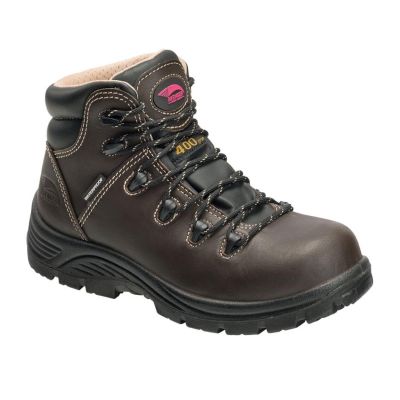 FSIA7130-6.5W image(0) - Avenger Work Boots Framer Series - Women's High Top Work Boots - Composite Toe - IC|EH|SR|PR - Brown/Black - Size: 6.5W