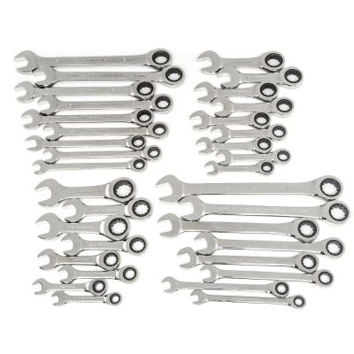 KDT85034 image(0) - 34 Pc. 12 Point Standard & Stubby Ratcheting Combination SAE/Metric Wrench Set