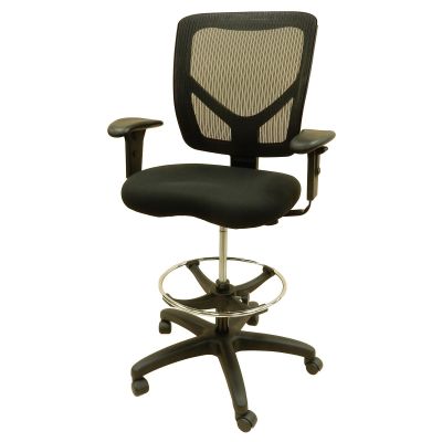 LDS1010820 image(0) - LDS (ShopSol) Workbench Chair w/ fabric seat and  mesh backrest