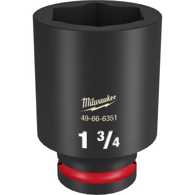 MLW49-66-6351 image(0) - Milwaukee Tool SHOCKWAVE Impact Duty  3/4"Drive 1-3/4" Deep 6 Point Socket