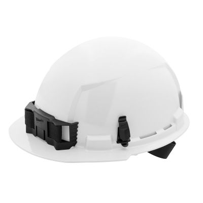 MLW48-73-1100 image(0) - Milwaukee Tool BOLT White Front Brim Hard Hat w/4pt Ratcheting Suspension (USA) - Type 1, Class E