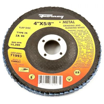 FOR71993-5 image(0) - Forney Industries Flap Disc, Type 29, 4 in x 5/8 in, ZA80 5 PK