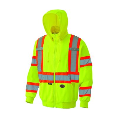 SRWV1060560U-S image(0) - Pioneer Pioneer - Hoodie - Hi-Viz Micro Fleece Zip Style - Hi-Viz Yellow/Green - Size Small