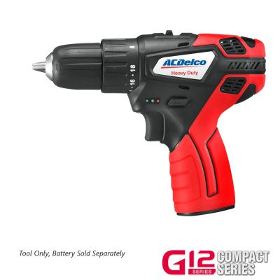ACDARD12119T image(0) - ACDelco ARD12119T G12 Series 12V Cordless Li-ion 3/8"? 265 In-lbs. Compact Drill Driver - Bare Tool Only