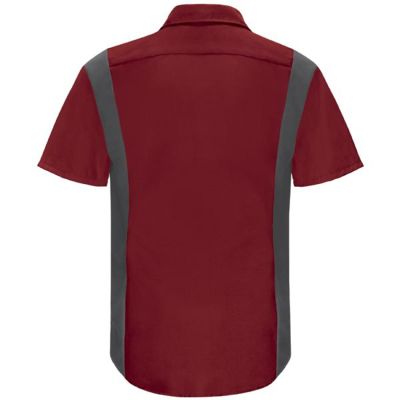 VFISY32FC-LN-3XL image(0) - Workwear Outfitters Men's Long Sleeve Perform Plus Shop Shirt w/ Oilblok Tech Red/Charcoal, 3XL Long
