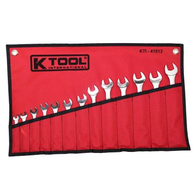 KTI41513 image(0) - K Tool International WRENCH SET COMBINATION 13 PC METRIC