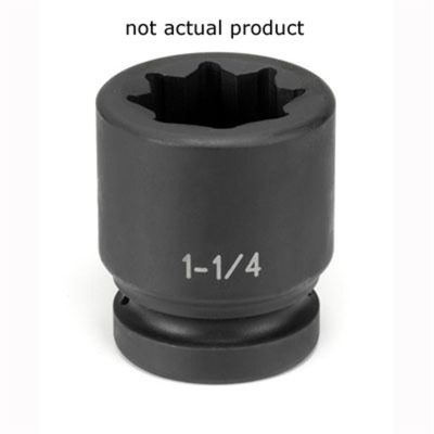 GRE4548S image(0) - Grey Pneumatic SOC 1-1/2 1"D IMP 8PT BLK