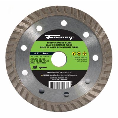 FOR71561 image(0) - Forney Industries Diamond Cut-Off Blade, Turbo, 4-1/2 in
