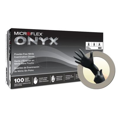 MFXN641-CASE image(1) - Microflex GLOVE ONYX N64 NITRILE S