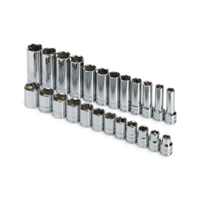 SKT89024 image(0) - S K Hand Tools SOCKET SET EX.LONG 3/8IN. DRIVE 24PC MET DEEP 6PT