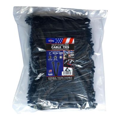 MAYMB7-50HS-M image(0) - 7" 50 lbs Heat Stable Cable Ties 1000/Bag