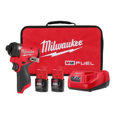 MLW3453-22 image(0) - Milwaukee Tool M12 FUEL 1/4" Hex Impact Driver Kit