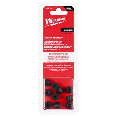 MLW49-16-0104 image(0) - Milwaukee Tool Jobsite Earbuds Foam Ear Tip Kit - L