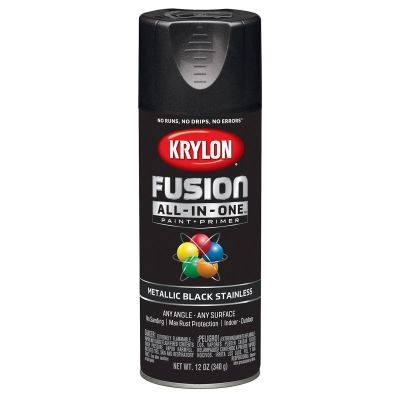 DUP2790 image(0) - Krylon Metallic Black Stainless 12 oz.